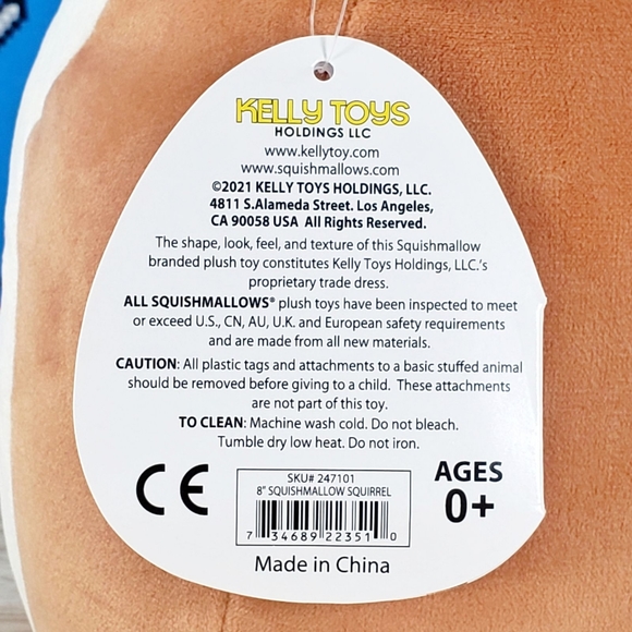 Squishmallow Nic the Squirrel 8" UltraSoft Stuffed Valentine's Day Plush NWT - Picture 12 of 12